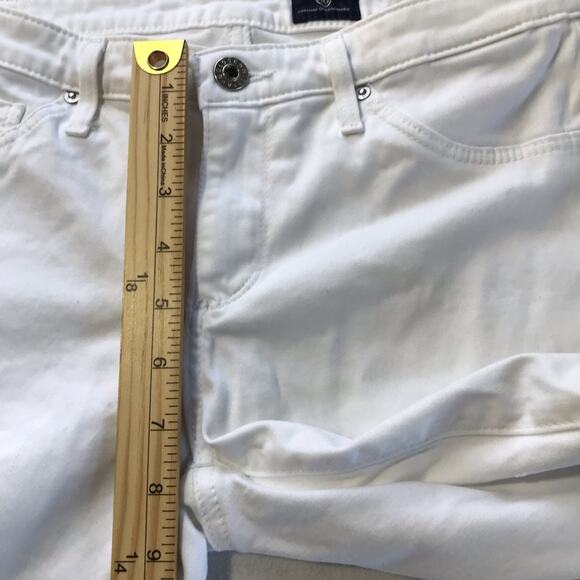 AG Adriano Goldschmied womens 28 white skinny jeans modal cotton blend soft - Picture 6 of 11
